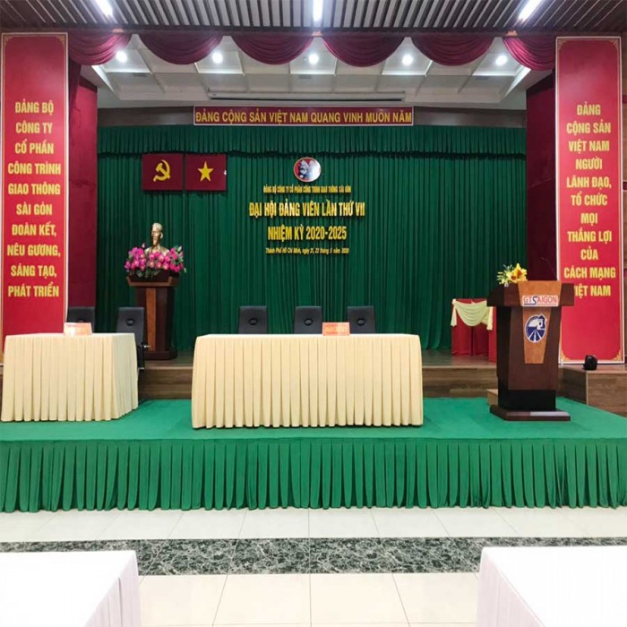 Phông Hội Trường Vải Nhung